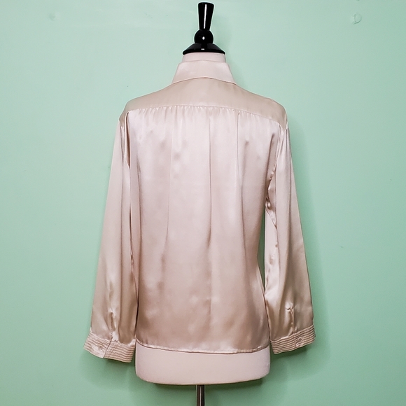 Armani Collezioni Champagne Button Down Blouse - Picture 3 of 7
